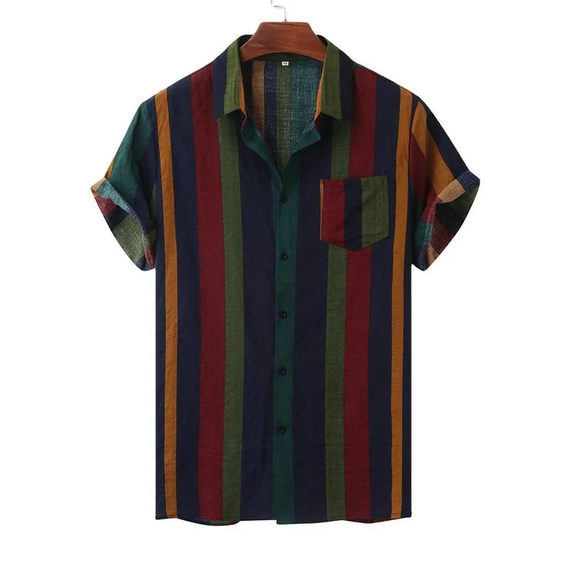 2021 Spring Autumn New Loose stripe Men's Shirts men fashion printing lapel Shirts Cardigan fashionable Shirts for men
2021 Spring Autumn New Loose stripe Men's Shirts men fashion printing lapel Shirts Cardigan fashionable Shirts for men