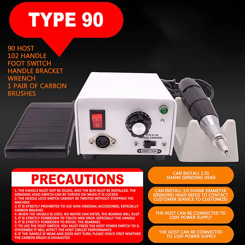 220V Dental Grinder Electric Small Type 90 Handle Grinding Needle Desktop Tools 204 Tooth Machine
220V Dental Grinder Electric Small Type 90 Handle Grinding Needle Desktop Tools 204 Tooth Machine