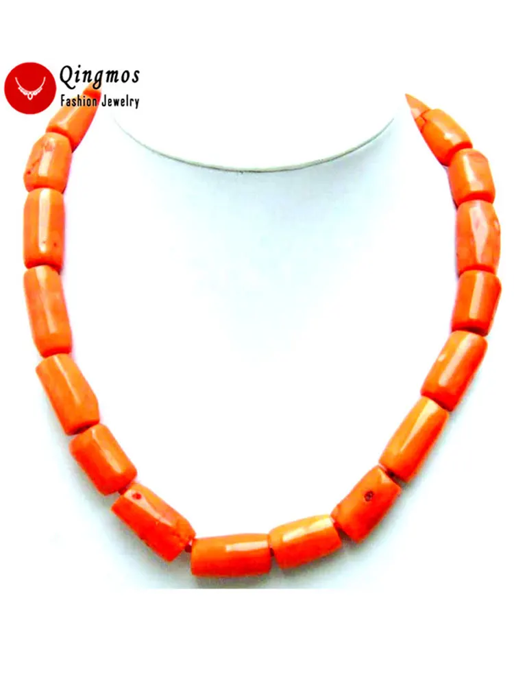 Qingmos Trendy 13-15mm Column Knurl Natural Pink Coral Necklace for Women with Genuine Coral Chokers 19" Jewelry Necklace
Qingmos Trendy 13-15mm Column Knurl Natural Pink Coral Necklace for Women with Genuine Coral Chokers 19" Jewelry Necklace