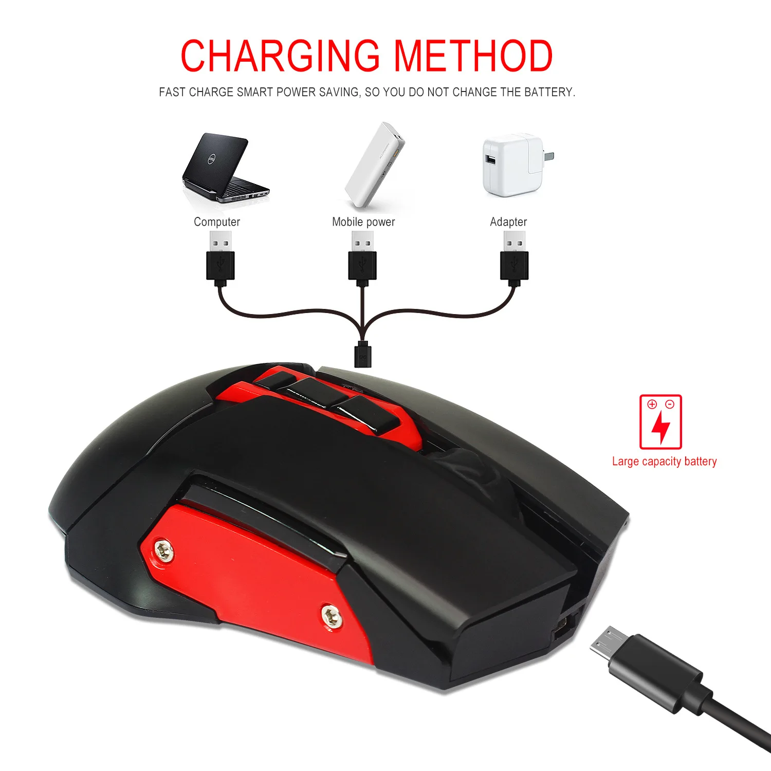 MOYUKAXIE wireless charging gaming mouse 5 adjustable DPI computer accessories gaming mouse
MOYUKAXIE wireless charging gaming mouse 5 adjustable DPI computer accessories gaming mouse