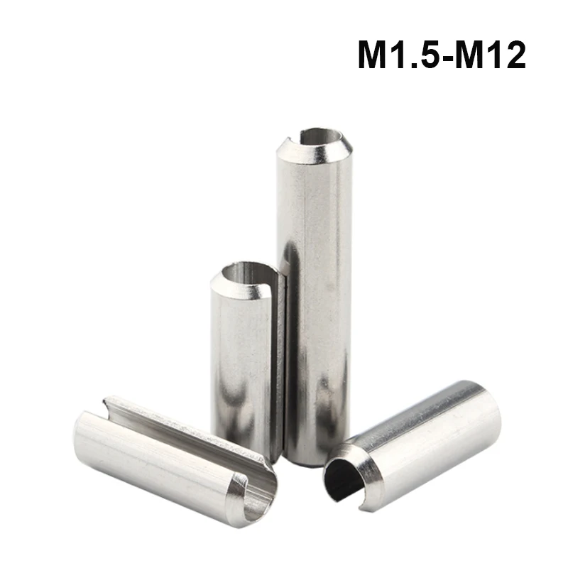 M1.5 M2 M2.5 M3 M3.5 M4 M5 M6 M8 M10 M12 304 Stainless Steel Slotted Spring Pins Elastic Spring Cotter Split Pin For Locating
M1.5 M2 M2.5 M3 M3.5 M4 M5 M6 M8 M10 M12 304 Stainless Steel Slotted Spring Pins Elastic Spring Cotter Split Pin For Locating