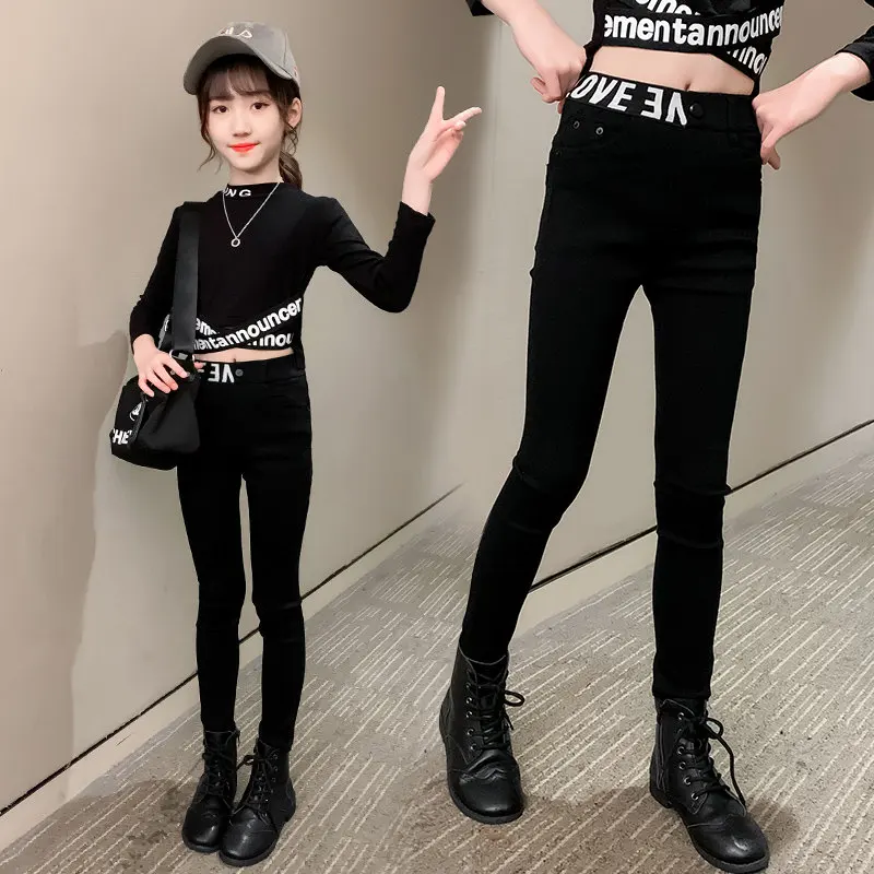 Jeans Girl Slim Pencil Pants Kids Jeans Soft Stretch Leggings Letter Waist Kids Autumn Winter Casual Children's Thicken Trousers
Jeans Girl Slim Pencil Pants Kids Jeans Soft Stretch Leggings Letter Waist Kids Autumn Winter Casual Children's Thicken Trousers