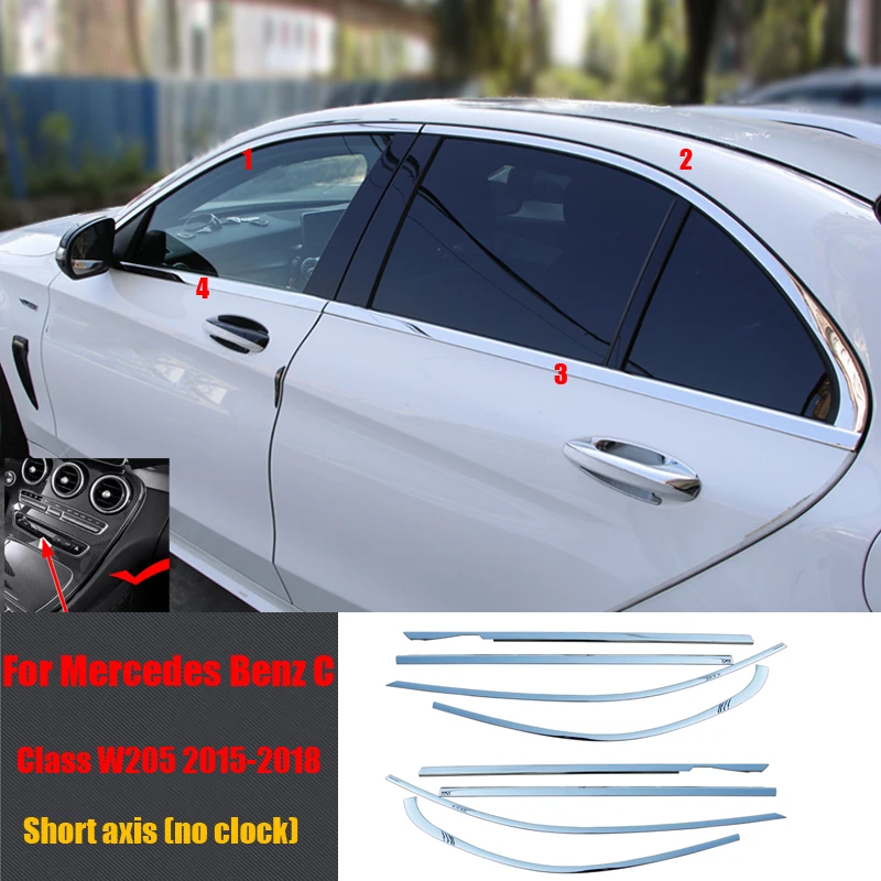 For Mercedes Benz C Class W205 2015-2018 Auto Accessories Car Styling Window BC Pillars Sequins Decoration Cover Sticker Trim
For Mercedes Benz C Class W205 2015-2018 Auto Accessories Car Styling Window BC Pillars Sequins Decoration Cover Sticker Trim