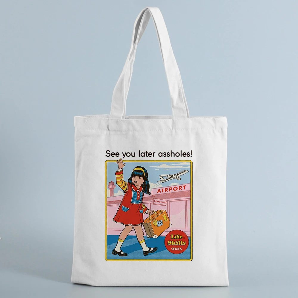 Harajuku Cartoon Casual Bags Summer Evil Devil Letter Print Funny New Women's Canvas Large Capacity Vintage Shoulder Bag
Harajuku Cartoon Casual Bags Summer Evil Devil Letter Print Funny New Women's Canvas Large Capacity Vintage Shoulder Bag