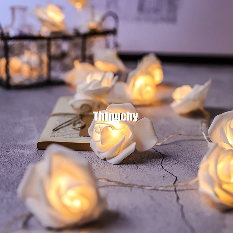 Rose Flower decor LED Garland String Lights Fairy lights Wedding Party Christmas Decorative for table home party lighting
Rose Flower decor LED Garland String Lights Fairy lights Wedding Party Christmas Decorative for table home party lighting