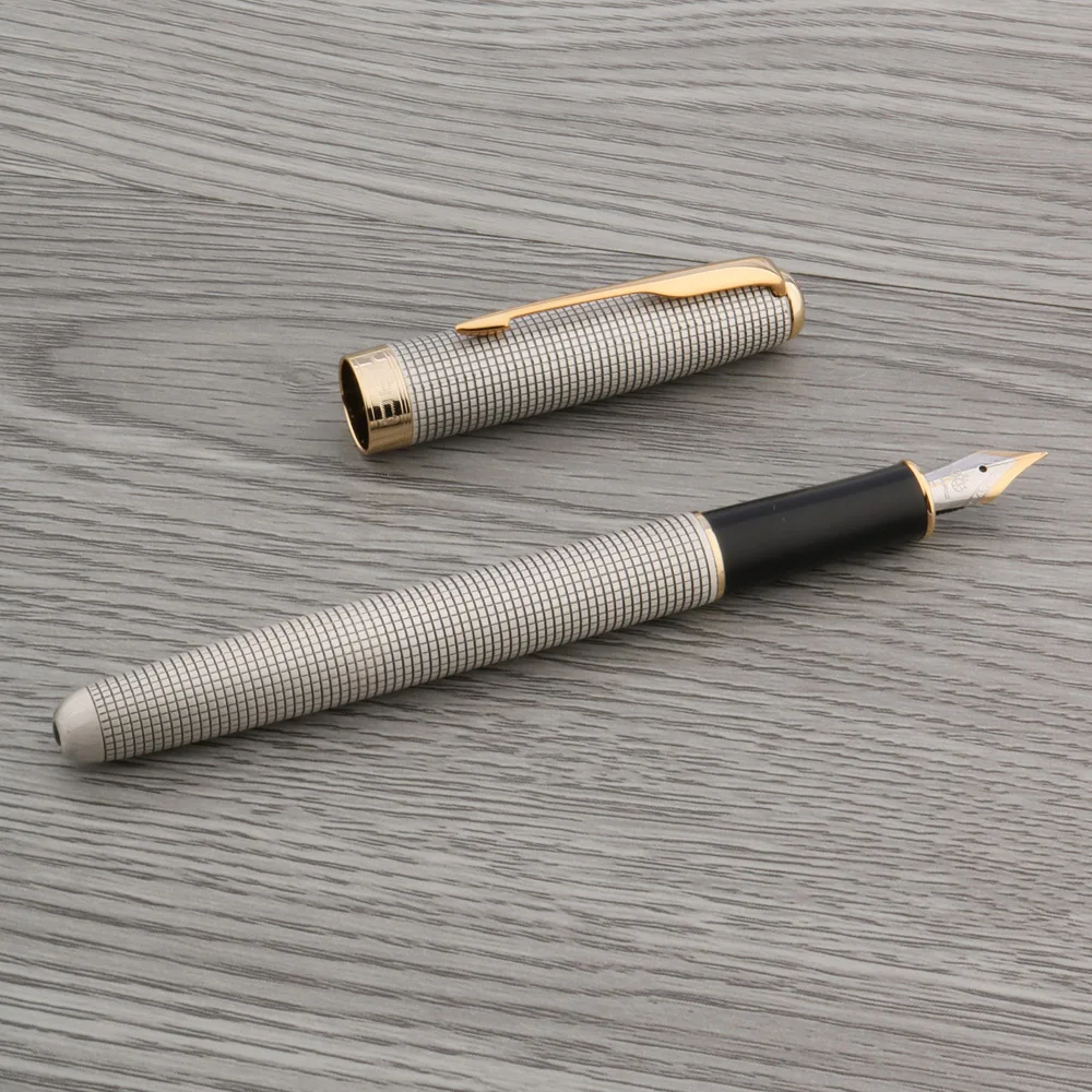 JinHao 75 OFFICE student METAL Clip silver lattice classic style Feather Arrow golden gift Fountain Pen
JinHao 75 OFFICE student METAL Clip silver lattice classic style Feather Arrow golden gift Fountain Pen