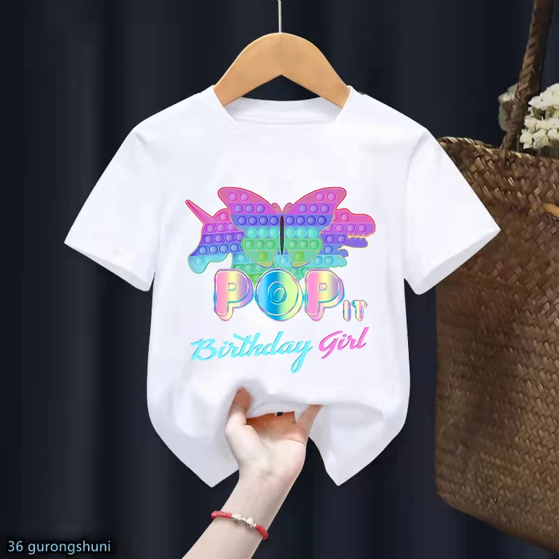 Rainbow Butterfly Unicorn Pop It Graphic Print T-Shirt Girls Harajuku Kawaii Kids Clothes Fidget Toys White Short Sleeve Tshirt
Rainbow Butterfly Unicorn Pop It Graphic Print T-Shirt Girls Harajuku Kawaii Kids Clothes Fidget Toys White Short Sleeve Tshirt