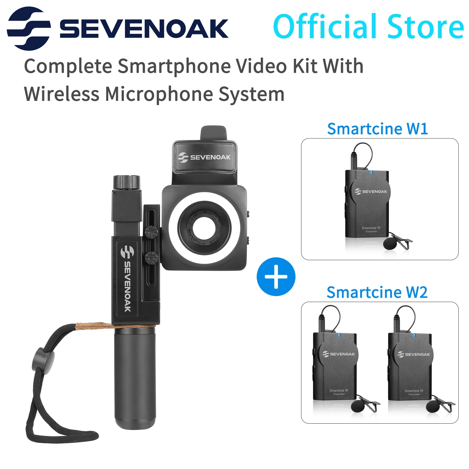 Sevenoak SmartCine W1/W2 Complete Smartphone Video Kit With Wireless Microphone System for Interviewing ENG/EFP Film Making
Sevenoak SmartCine W1/W2 Complete Smartphone Video Kit With Wireless Microphone System for Interviewing ENG/EFP Film Making