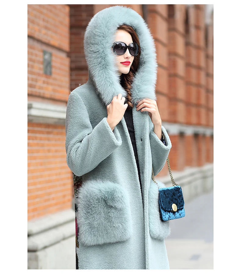 Sheep 2020 Shearling Real Fur Coat Female 100% Wool Coat Winter Jacket Women Fox Fur Collar Korean Long Jackets MY4365 s
Sheep 2020 Shearling Real Fur Coat Female 100% Wool Coat Winter Jacket Women Fox Fur Collar Korean Long Jackets MY4365 s