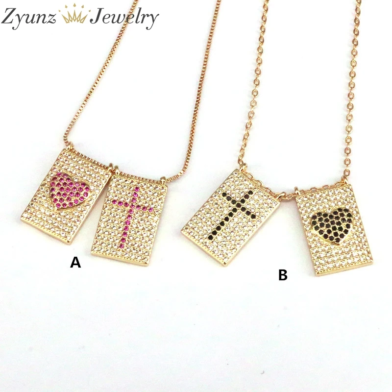 5PCS, Hand made CZ Sacred Heart necklace for women & Gift Cross and Heart Necklace
5PCS, Hand made CZ Sacred Heart necklace for women & Gift Cross and Heart Necklace