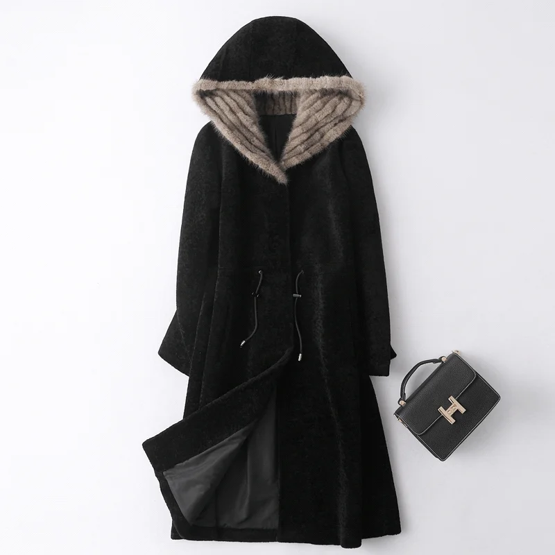Female Coat Real Fur Natural Mink Fur Hooded Jacket Women Winter Clothes 2020 Korean Vintage Sheep Shearing 100% Wool Tops 19586
Female Coat Real Fur Natural Mink Fur Hooded Jacket Women Winter Clothes 2020 Korean Vintage Sheep Shearing 100% Wool Tops 19586
