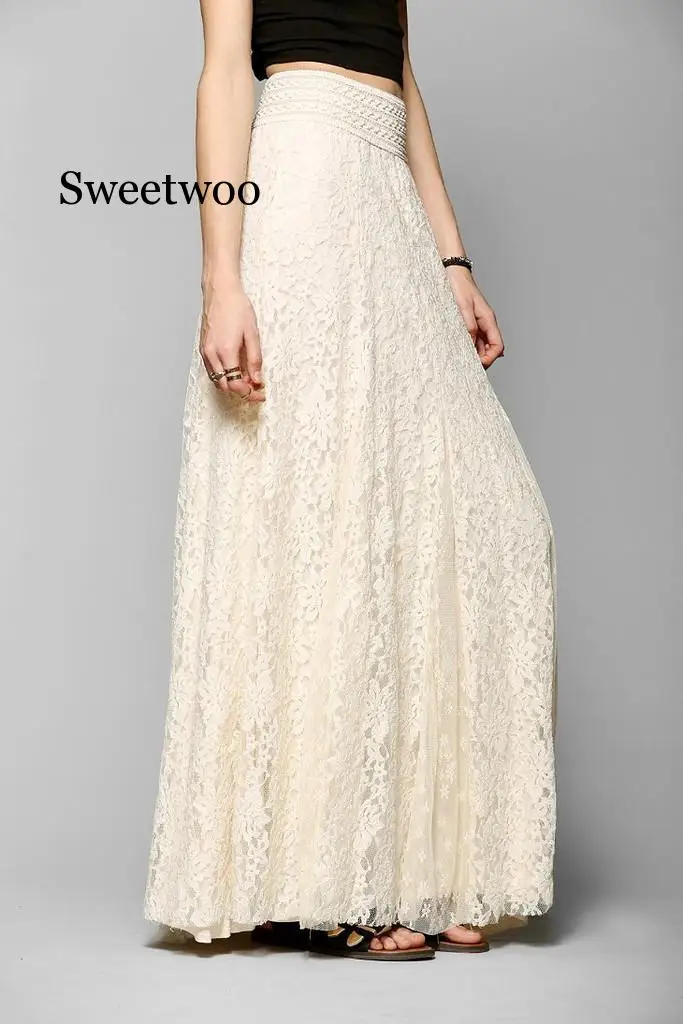 2020 Women Autumn Lace Doulb Layer Maxi Skirt Fashion Ladies High Waist Tulle Casual Solid Elastic Beach Maxi Long Skirts
2020 Women Autumn Lace Doulb Layer Maxi Skirt Fashion Ladies High Waist Tulle Casual Solid Elastic Beach Maxi Long Skirts