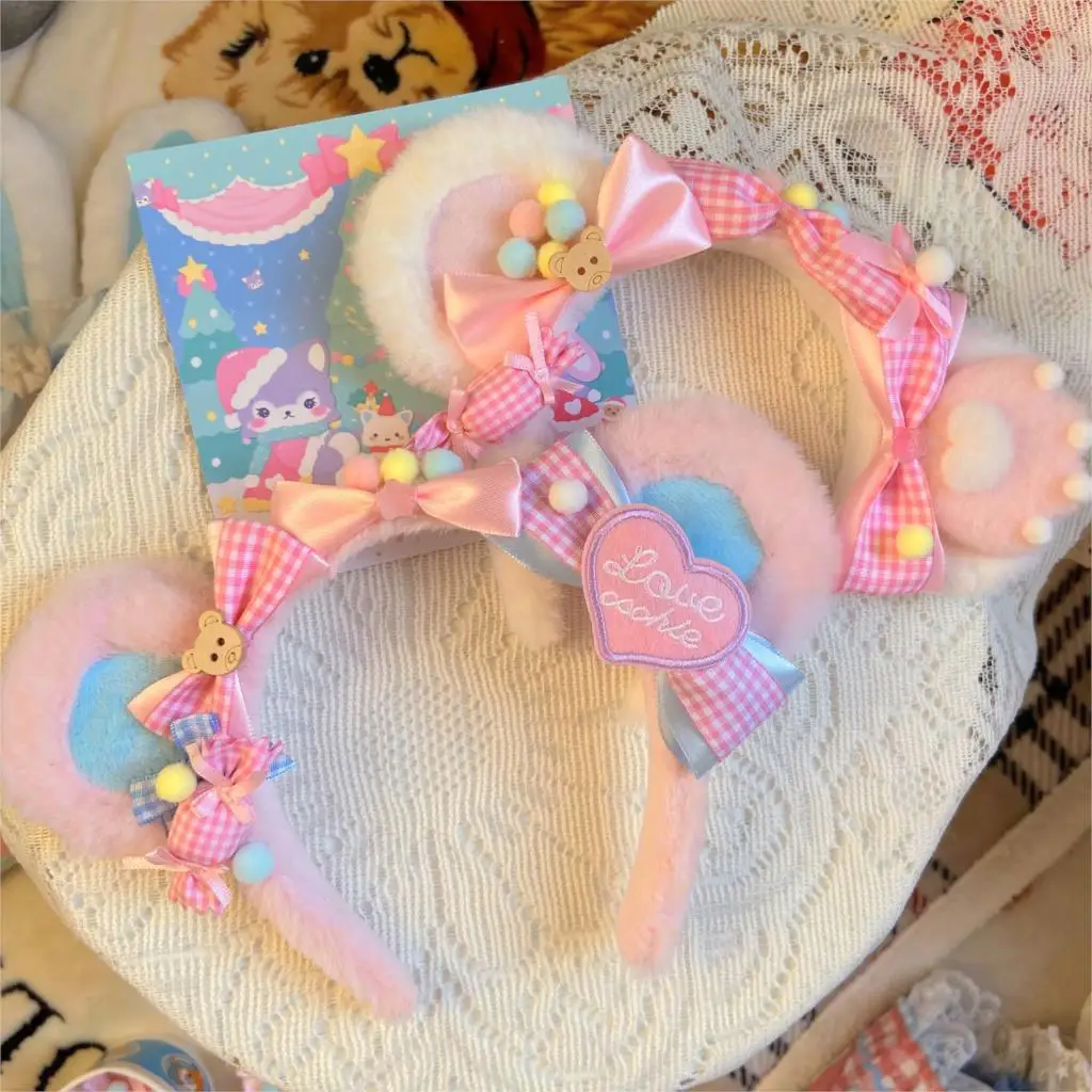 Hand made headwear lolita kc bear ear cat law hairband hair accessories cute sweet plush
Hand made headwear lolita kc bear ear cat law hairband hair accessories cute sweet plush
