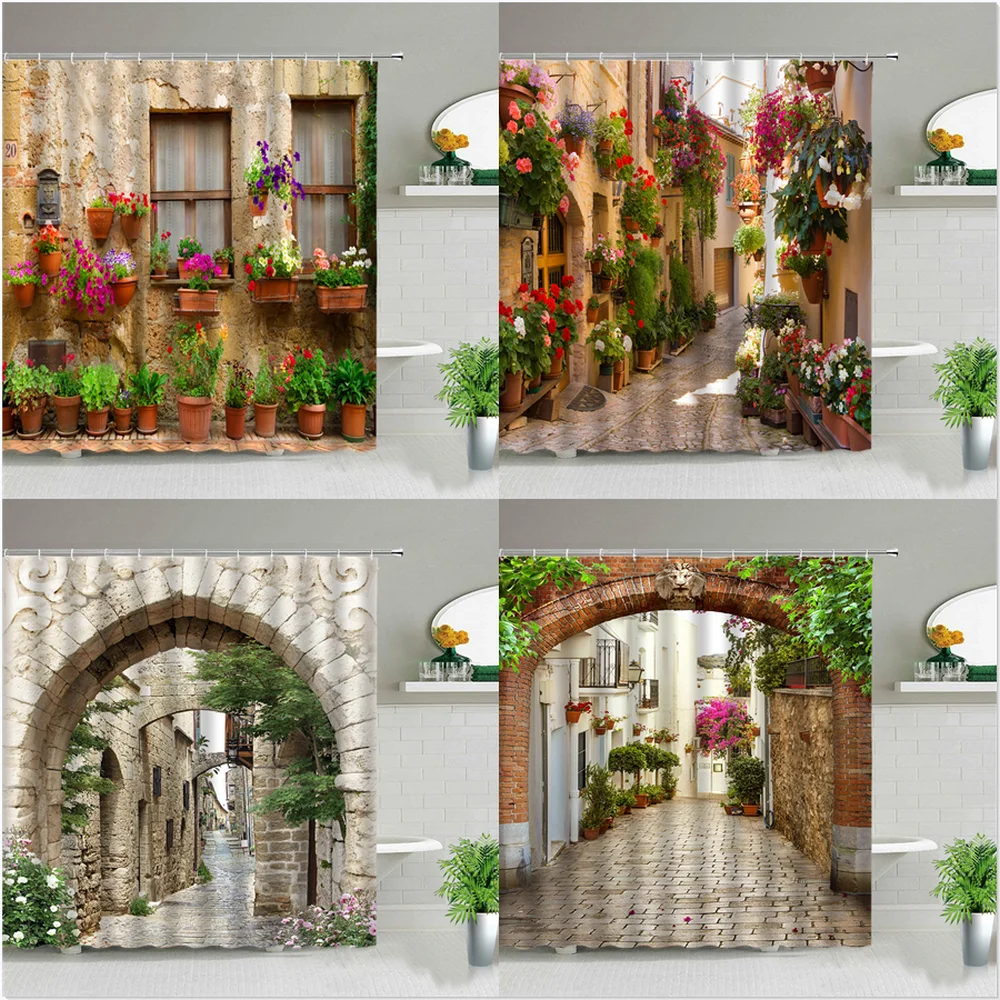3D European Rural Town Street Landscape Printing Shower Curtain For Bathroom Curtains Waterproof Polyester Home Decor With Hooks
3D European Rural Town Street Landscape Printing Shower Curtain For Bathroom Curtains Waterproof Polyester Home Decor With Hooks