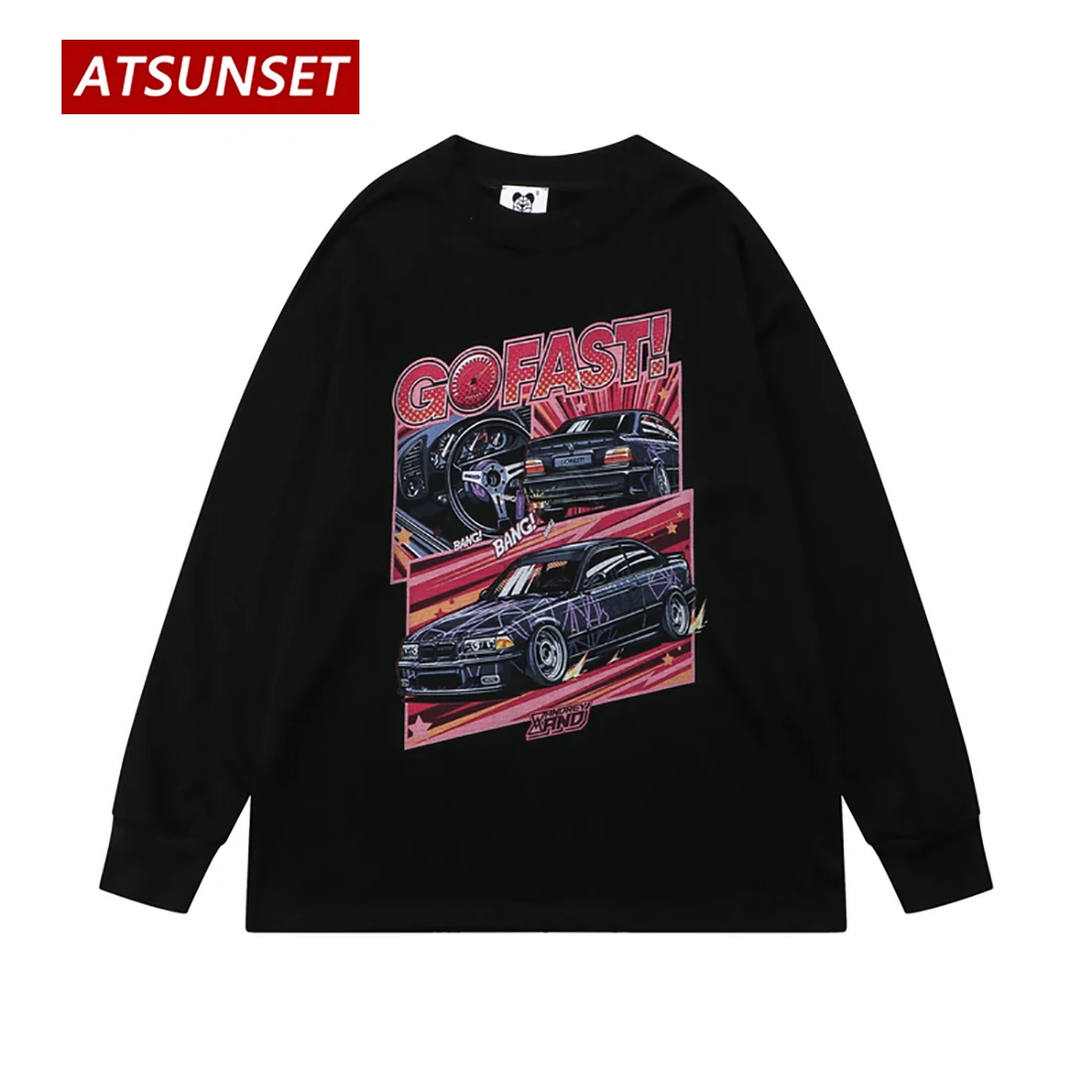 ATSUNSET Gosaft Sports Car Print Sweatshirt Autumn Cotton Pullover Street Retro Style Round Neck Hoodie Tops
ATSUNSET Gosaft Sports Car Print Sweatshirt Autumn Cotton Pullover Street Retro Style Round Neck Hoodie Tops