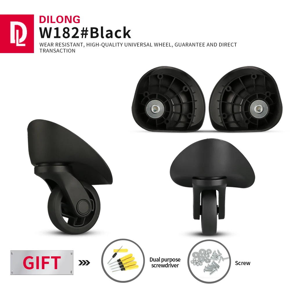 DILONG W182 Trolley Suitcase Universal Wheels Accessories Repair Luggage Password Replacement Black Shock Absorption Caster
DILONG W182 Trolley Suitcase Universal Wheels Accessories Repair Luggage Password Replacement Black Shock Absorption Caster