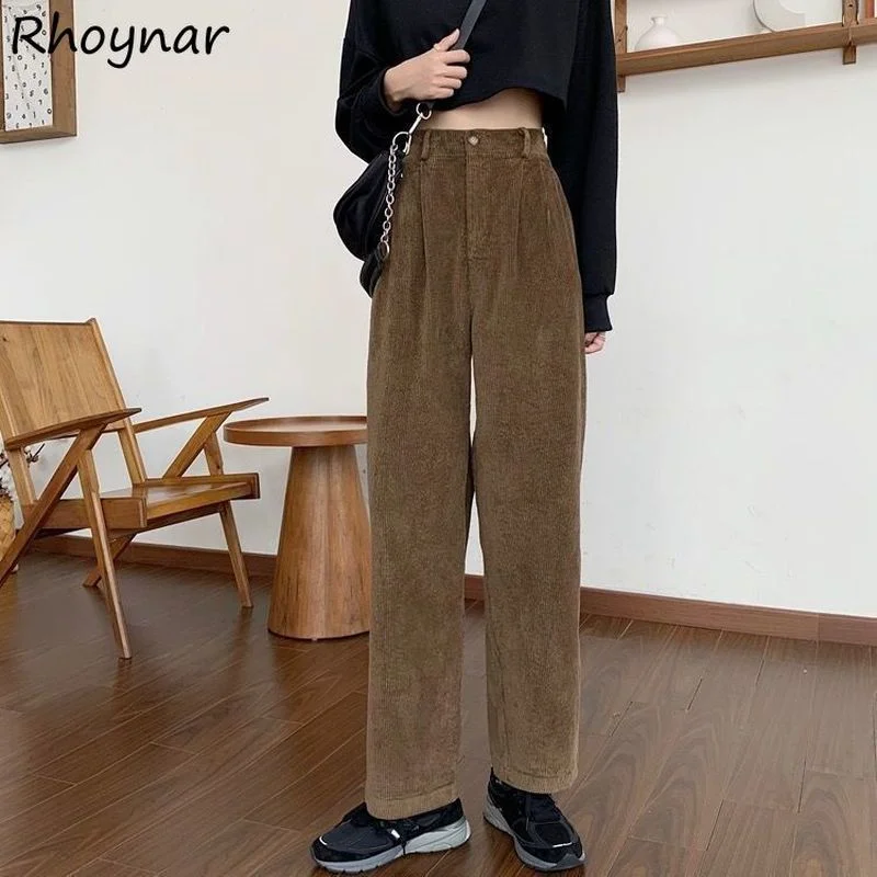 Vintage Pants Women High Waist Lady Fashion Tender Lovely Sweet Korean Style All-match Corduroy Trousers Harajuku Girls Loose
Vintage Pants Women High Waist Lady Fashion Tender Lovely Sweet Korean Style All-match Corduroy Trousers Harajuku Girls Loose