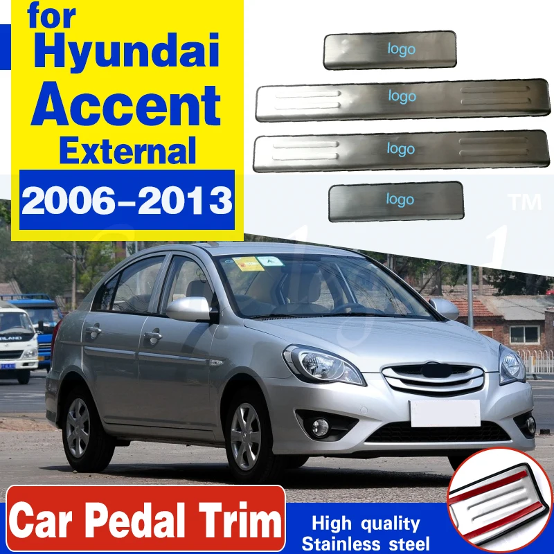 Stainless Steel Side Door Sill Cover / Scuff Plate Trim 4Pcs/Set For Hyundai Accent 2006 2007 2008 2009 2010 2011 2012 2013
Stainless Steel Side Door Sill Cover / Scuff Plate Trim 4Pcs/Set For Hyundai Accent 2006 2007 2008 2009 2010 2011 2012 2013