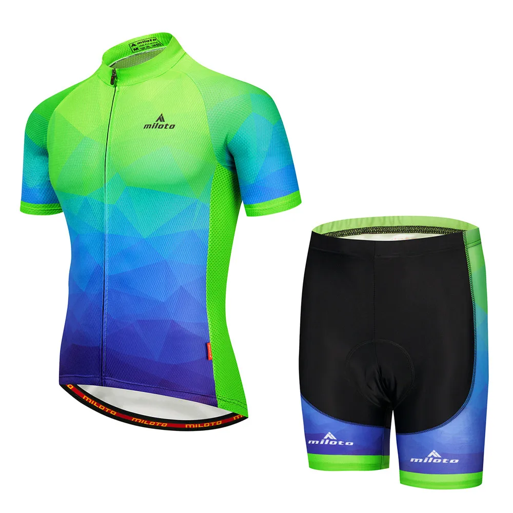 Genuine Miloto Men's Short Sleeve Cycling Jersey with Shorts Navy Blue Bike Padded Shorts / Chamois Clothing Suit Reflective
Genuine Miloto Men's Short Sleeve Cycling Jersey with Shorts Navy Blue Bike Padded Shorts / Chamois Clothing Suit Reflective