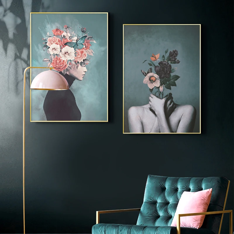 Modern Figure Lady Head Flower Picture Home Decor Nordic Canvas Painting Wall Art Posters and Prints for Bedroom Dorm Room
Modern Figure Lady Head Flower Picture Home Decor Nordic Canvas Painting Wall Art Posters and Prints for Bedroom Dorm Room