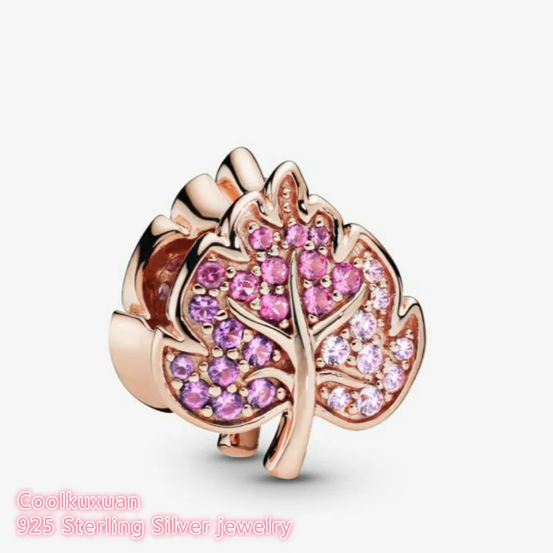 Autumn 100% 925 Sterling Silver Sparkling Pave Leaf Charm Rose Gold beads Fits Original Pandora bracelets Jewelry Making
Autumn 100% 925 Sterling Silver Sparkling Pave Leaf Charm Rose Gold beads Fits Original Pandora bracelets Jewelry Making