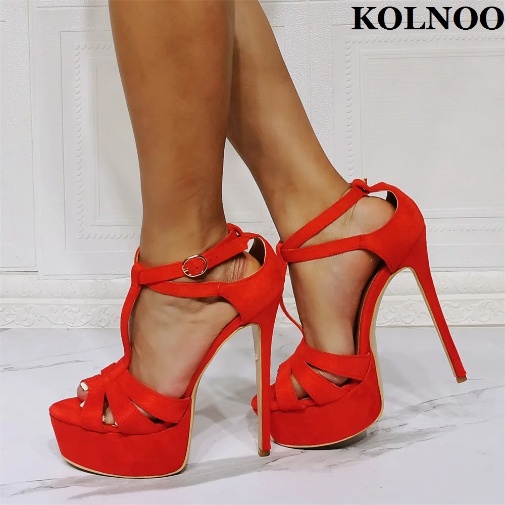 Kolnoo New 2022 Handmade Ladies High Heel Sandals Buckle Ankle T-strap Peep-toe Sexy Platform Summer Evening Club Fashion Shoes
Kolnoo New 2022 Handmade Ladies High Heel Sandals Buckle Ankle T-strap Peep-toe Sexy Platform Summer Evening Club Fashion Shoes