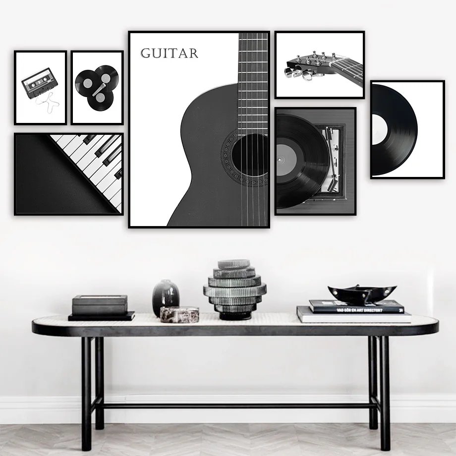 Retro Black White Guitar Piano Record Wall Art Canvas Painting Nordic Posters And Prints Wall Pictures For Living Room Decor
Retro Black White Guitar Piano Record Wall Art Canvas Painting Nordic Posters And Prints Wall Pictures For Living Room Decor
