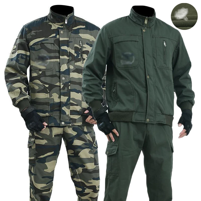 Men's Winter Plus Velvet Thick Camouflage Suit Warm And Cold-proof Overalls Welded Cotton Work Protective Clothing
Men's Winter Plus Velvet Thick Camouflage Suit Warm And Cold-proof Overalls Welded Cotton Work Protective Clothing
