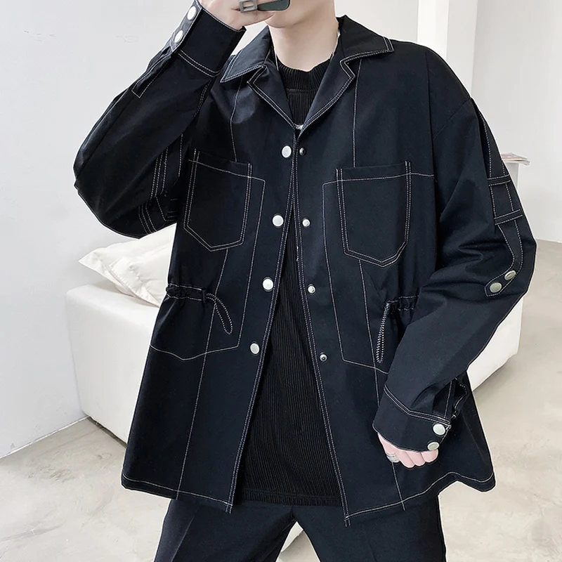 2021 design sense fried street casual coat men autumn new Korean bright line decoration loose trend jacket net red
2021 design sense fried street casual coat men autumn new Korean bright line decoration loose trend jacket net red