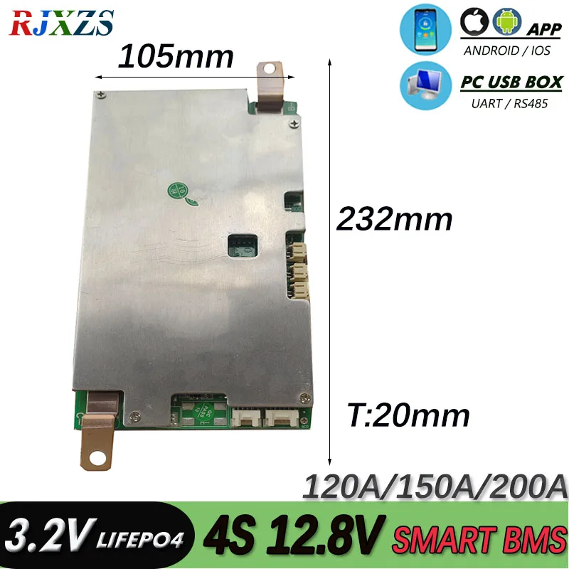 Умный монитор BMS 4S 120A/150A/200A12V LiFePO4 PCM с bluetooth-совместимым приложением UART для Android
Умный монитор BMS 4S 120A/150A/200A12V LiFePO4 PCM с bluetooth-совместимым приложением UART для Android