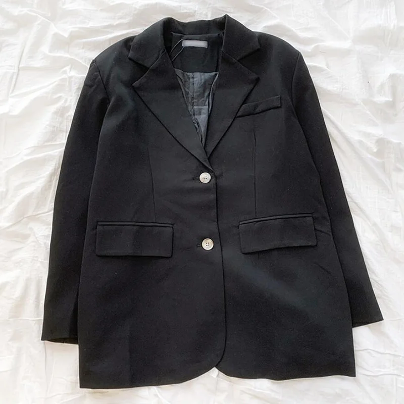 Women Blazer 2021 Autumn Fashion Single-breasted Office Blazer Coat Vintage Long Sleeve Ladies Loose Outwear Chic Tops
Women Blazer 2021 Autumn Fashion Single-breasted Office Blazer Coat Vintage Long Sleeve Ladies Loose Outwear Chic Tops