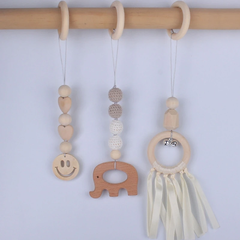 3 Pcs/Set Baby Play Gym Frame Stroller Hanging Pendants Wooden Ring Teether Molar Teething Nursing Rattle Toys Gifts Infant Room
3 Pcs/Set Baby Play Gym Frame Stroller Hanging Pendants Wooden Ring Teether Molar Teething Nursing Rattle Toys Gifts Infant Room