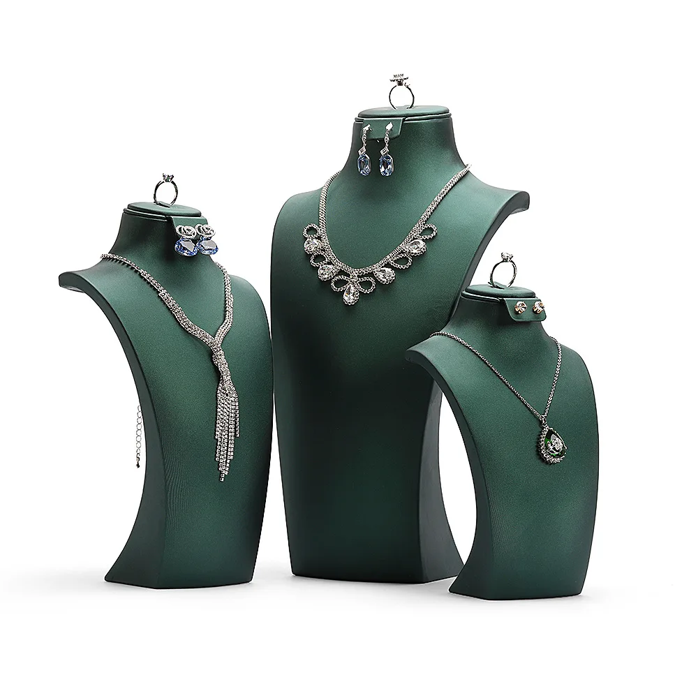 PU jewelry shop window decoration necklace shelf display props portrait neck ring earring necklace display stand set
PU jewelry shop window decoration necklace shelf display props portrait neck ring earring necklace display stand set