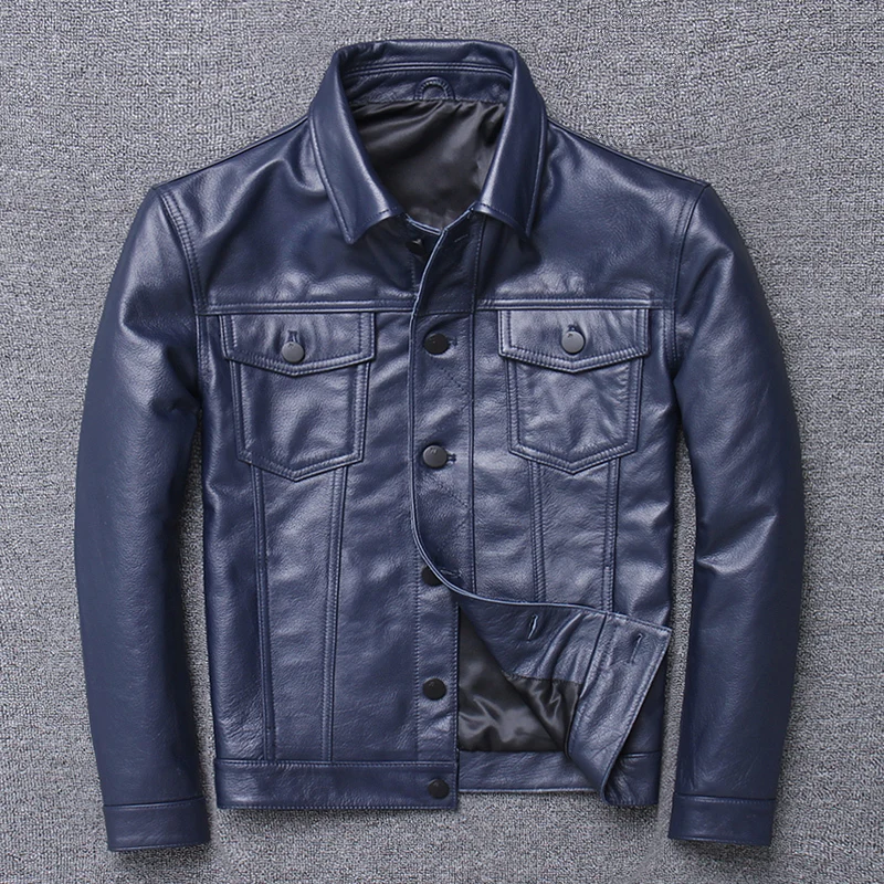 Real Leather Jacket Men Clothes 2020 Streetwear Fashion Mens Short Cow Leather Coat Slim Fit Genuine Leather Coats 1213
Real Leather Jacket Men Clothes 2020 Streetwear Fashion Mens Short Cow Leather Coat Slim Fit Genuine Leather Coats 1213