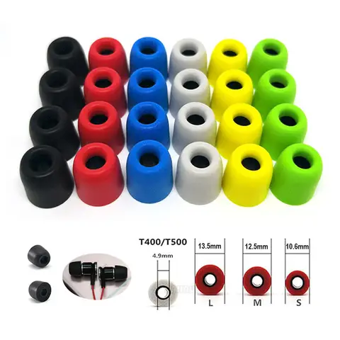 10Pairs ANJIRUI Memory Foam Eartips T500 (L M S) 4.9mm Caliber Ear Pads For In-ear Headphones 4.9mm-6.0mm Tips Sponge