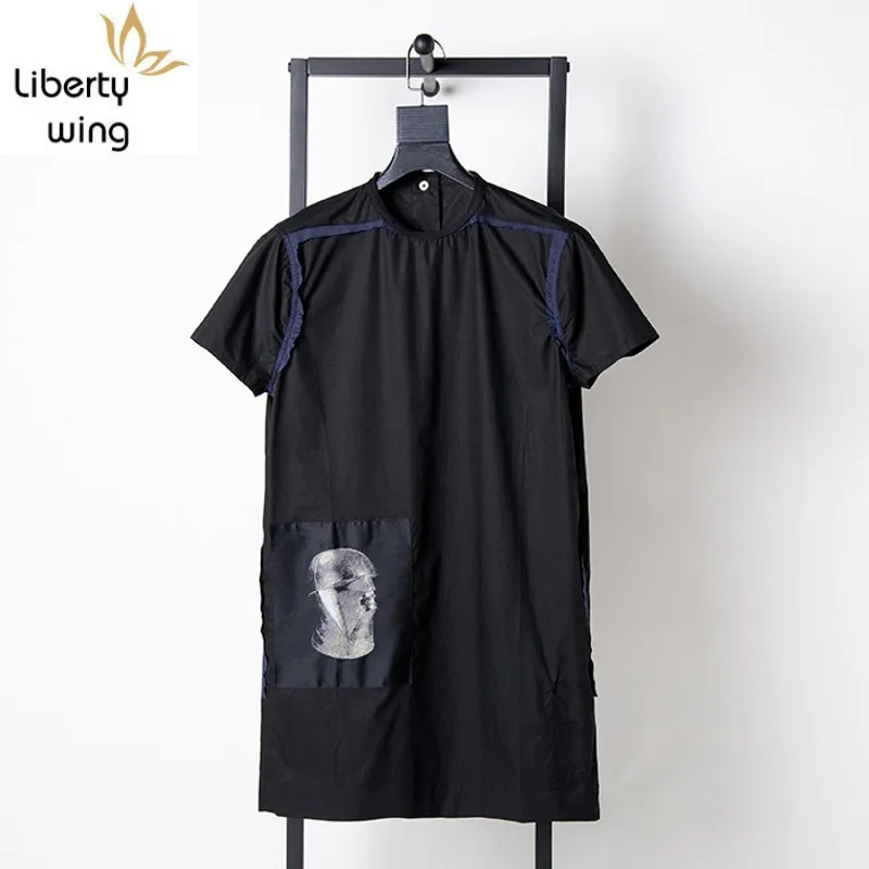 2020 Gothic Style O-Neck Alien Print Patch T-Shirts Pullover Short Sleeve Cotton Casula Slim Fit Patchwork Mens Tops Tees
2020 Gothic Style O-Neck Alien Print Patch T-Shirts Pullover Short Sleeve Cotton Casula Slim Fit Patchwork Mens Tops Tees