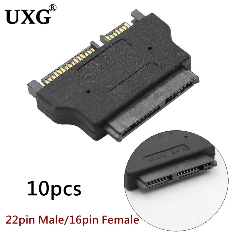 HDD SSD 1.8" Micro SATA 16pin (7+9pin) Female To 2.5" SATA 22pin (15+7pin) Male Convertor Adapter
HDD SSD 1.8" Micro SATA 16pin (7+9pin) Female To 2.5" SATA 22pin (15+7pin) Male Convertor Adapter