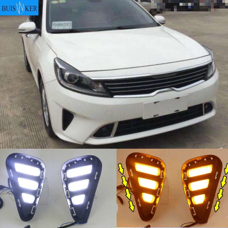 2PCS LED DRL Daytime Running Light Fog Lamp For Kia Forte 2018 with Yellow Turn Signal Indicator style relay
2PCS LED DRL Daytime Running Light Fog Lamp For Kia Forte 2018 with Yellow Turn Signal Indicator style relay