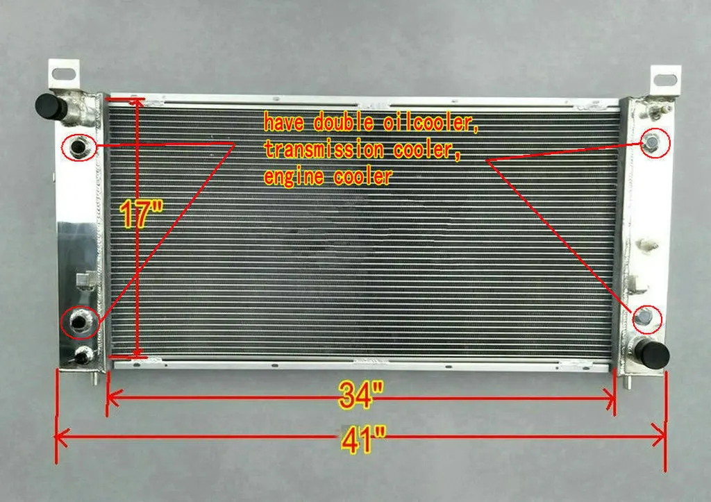 Aluminum Radiator For HUMMER 2003-2009 H2 / Silverado pickup 6.0 V8 1999-2011 NEW HOT SELLING
Aluminum Radiator For HUMMER 2003-2009 H2 / Silverado pickup 6.0 V8 1999-2011 NEW HOT SELLING