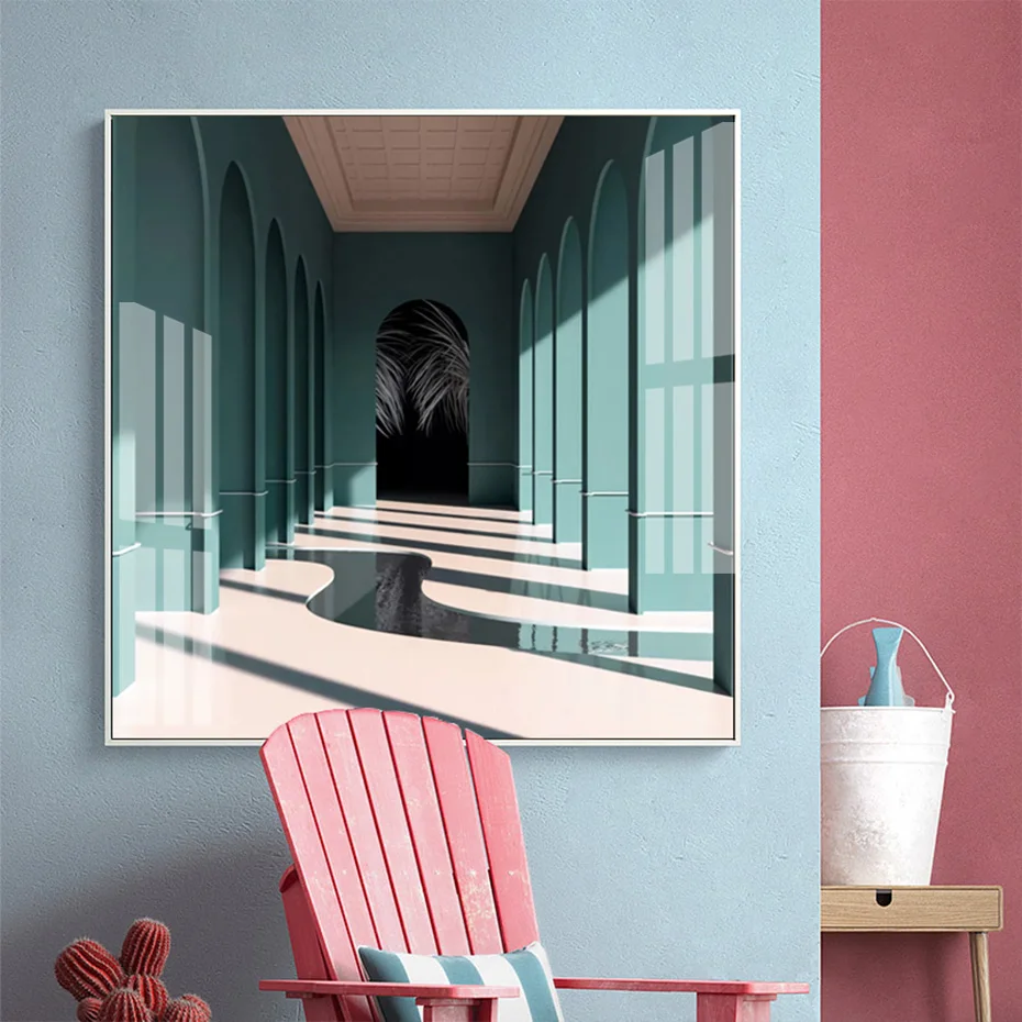 Green Dream Like Architectural Space Wall Poster Prints For Living Room Wall Art Retro Decorative Wall Painting No Frame
Green Dream Like Architectural Space Wall Poster Prints For Living Room Wall Art Retro Decorative Wall Painting No Frame