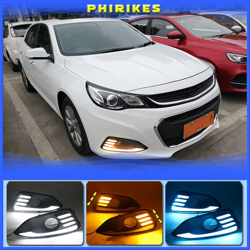 2PCS For Chevrolet Chevy Malibu 2016-2018 DRL with turn signal Daytime Running Light fog lamp Daylight car styling
2PCS For Chevrolet Chevy Malibu 2016-2018 DRL with turn signal Daytime Running Light fog lamp Daylight car styling