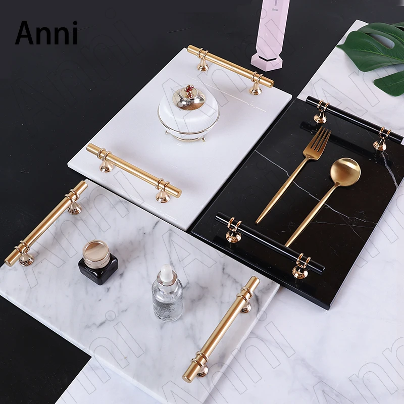 Light Luxury Natural Marble Trays Decorative Golden Handle Cosmetic Skin Care Products Storage Tray Bathroom Organizer Plates
Light Luxury Natural Marble Trays Decorative Golden Handle Cosmetic Skin Care Products Storage Tray Bathroom Organizer Plates