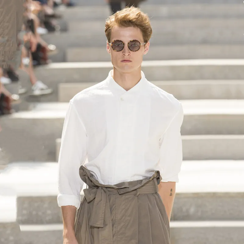 Men's Long-Sleeved White Shirt Spring And Autumn New Standing Collar European And American Style Youth Fashion Trend Men's Wear
Men's Long-Sleeved White Shirt Spring And Autumn New Standing Collar European And American Style Youth Fashion Trend Men's Wear