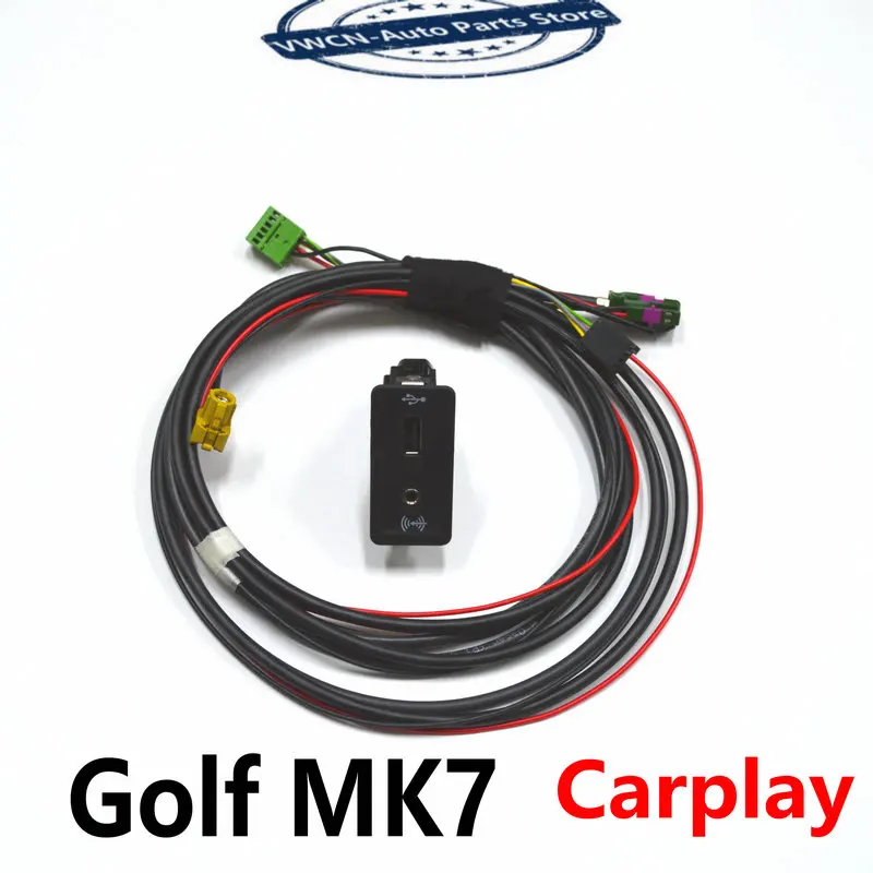 Пара для VW golf MK7, Carplay media AUX MIB2 PRO USB AMI, установка со штекером, переключателем и кнопкой, жгут проводов 5G0035222F
Пара для VW golf MK7, Carplay media AUX MIB2 PRO USB AMI, установка со штекером, переключателем и кнопкой, жгут проводов 5G0035222F