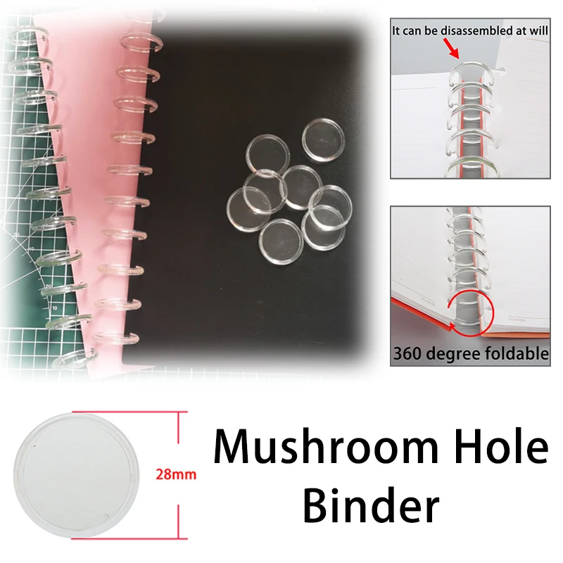 Quality Transparent Plastic Mushroom Hole Binder Discs Notebook Binder Ring Binder DIY Scrapbook Accessories Office Accessories
Quality Transparent Plastic Mushroom Hole Binder Discs Notebook Binder Ring Binder DIY Scrapbook Accessories Office Accessories