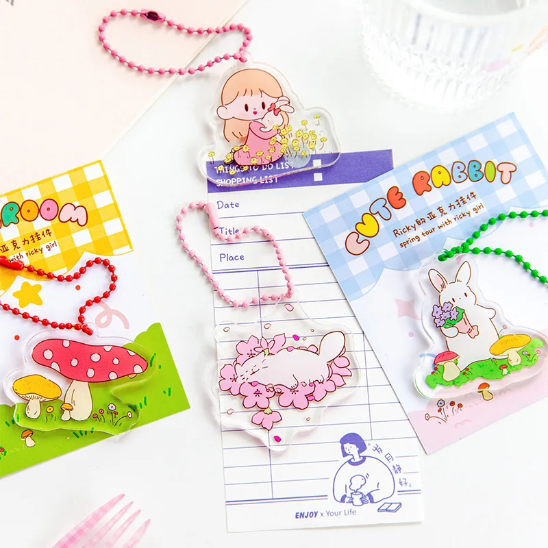 Kawaii acrylic pendant Ricky's Spring Paradise ins style art acrylic pendant cute neck keychain womens keychain lanyard
Kawaii acrylic pendant Ricky's Spring Paradise ins style art acrylic pendant cute neck keychain womens keychain lanyard