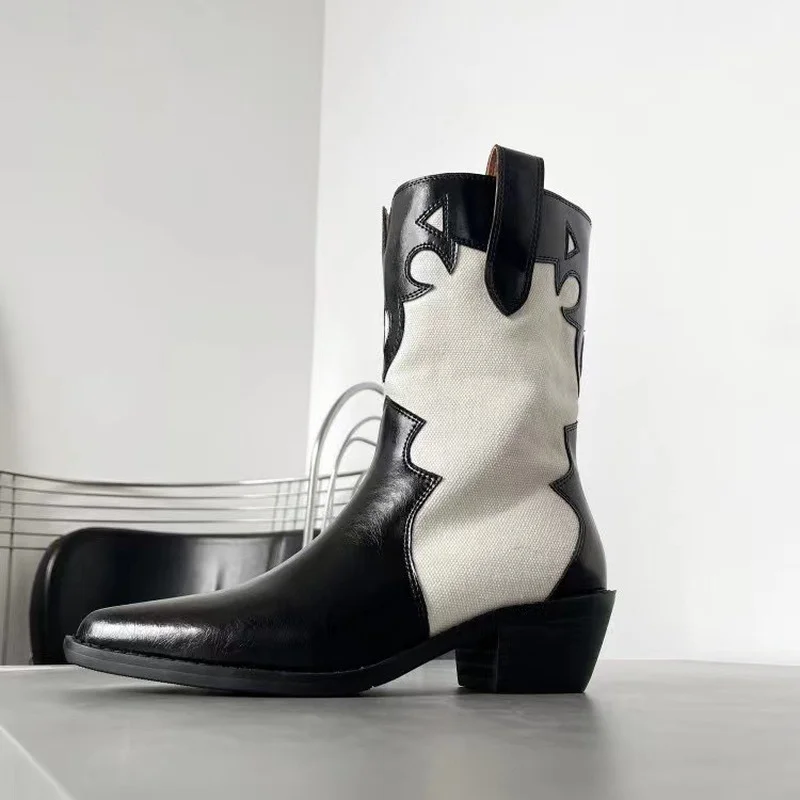 2021 Autumn Winter Women Ankle Boots High Quality PU Leather Wedge Heels Fashion Pointed Toe Western Cowboy Shoes Woman
2021 Autumn Winter Women Ankle Boots High Quality PU Leather Wedge Heels Fashion Pointed Toe Western Cowboy Shoes Woman