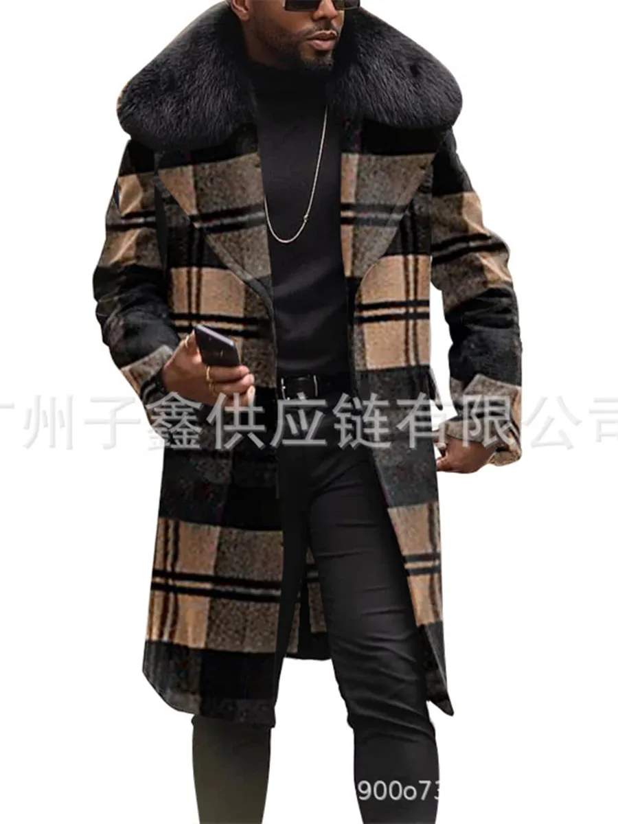 Check Fur Woolen Coat Trench Windbreaker Mens 2021 Fur Jacket Men's Slim Fit Windbreak Long Coat Men Winter Coat Homme Plus Size
Check Fur Woolen Coat Trench Windbreaker Mens 2021 Fur Jacket Men's Slim Fit Windbreak Long Coat Men Winter Coat Homme Plus Size