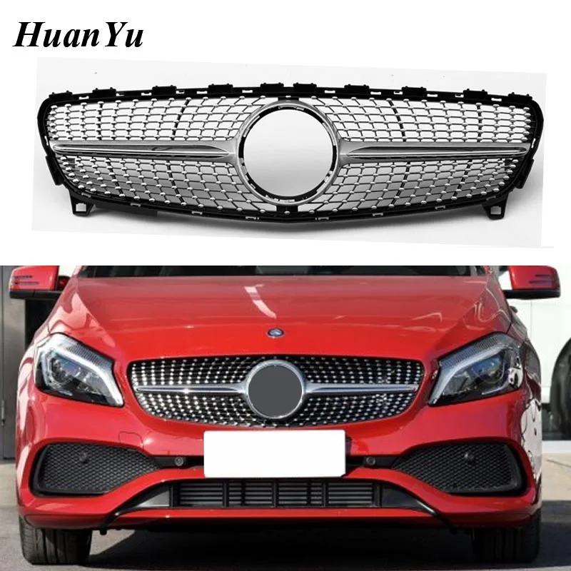 Facelift Front Bumper Grille for Mercedes-Benz A class W176 Diamond Style ABS Replacement Racing Grill 2016-2018 A200 A250
Facelift Front Bumper Grille for Mercedes-Benz A class W176 Diamond Style ABS Replacement Racing Grill 2016-2018 A200 A250