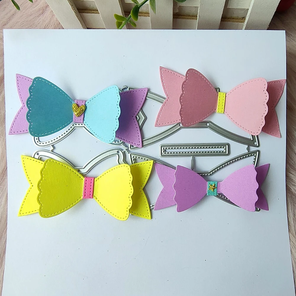 New 2 Pcs Bow metal cutting die mould scrapbook decoration embossed photo album decoration card making DIY handicrafts
New 2 Pcs Bow metal cutting die mould scrapbook decoration embossed photo album decoration card making DIY handicrafts
